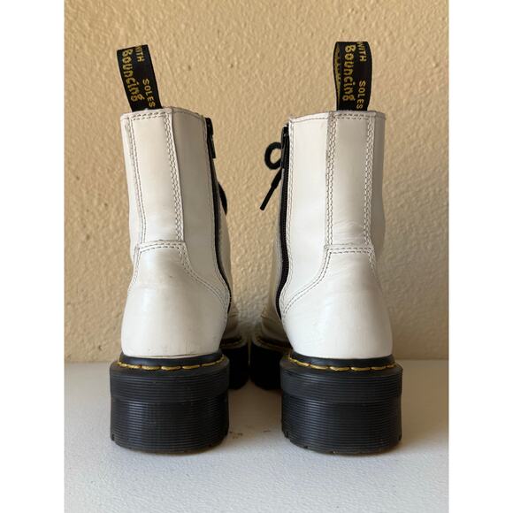 Doc Dr. Martens White Jadon Platform Boot Size  6 Womens 5 Mens Good Condition - Picture 4 of 7